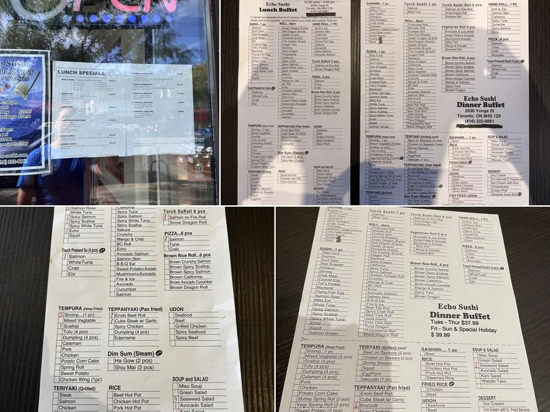 Echo Sushi Menu