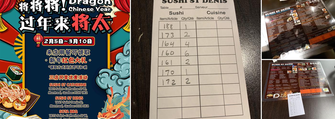 SUSHI ST-DENIS Menu