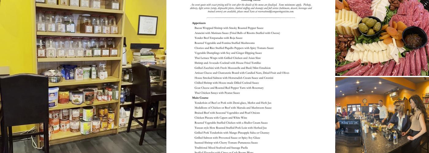 Conquering Cuisine Menu