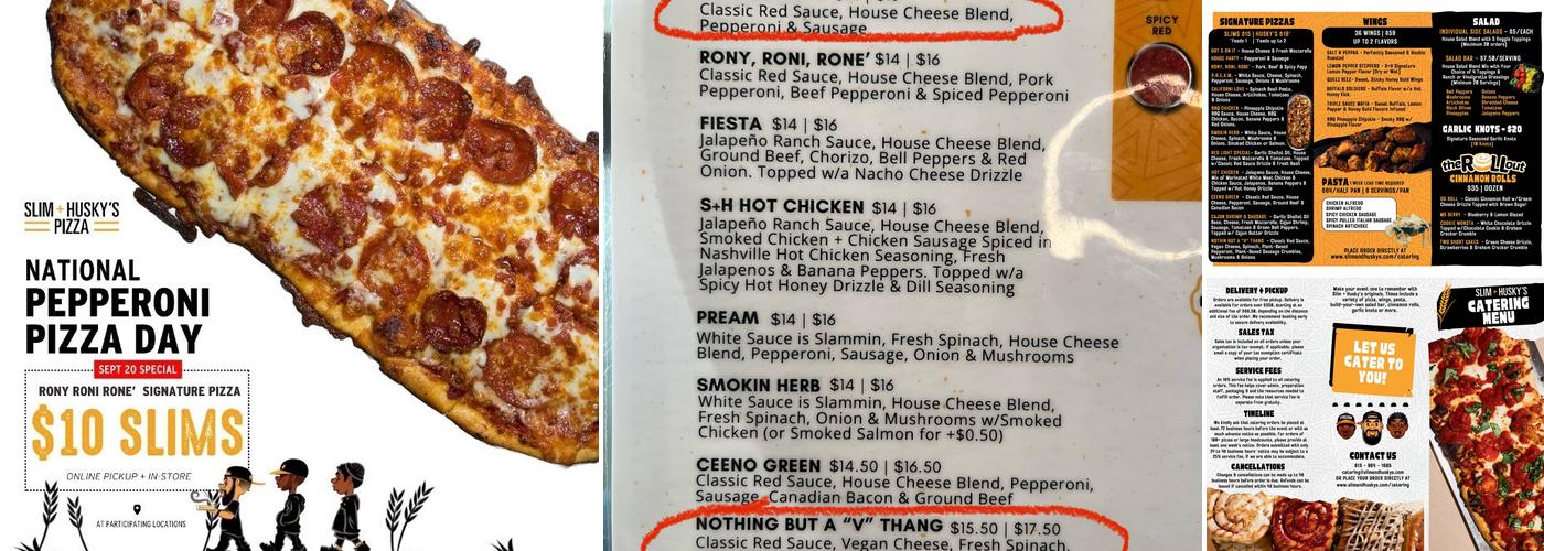 Slim & Husky's Pizza Beeria (Memphis) Menu