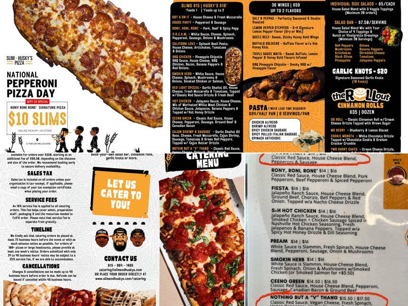 Slim & Husky's Pizza Beeria (Memphis) Menu