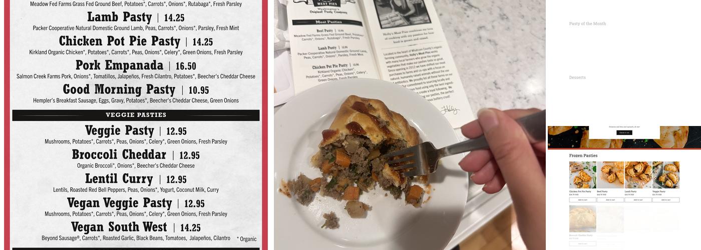 Holly's Meat Pies Menu