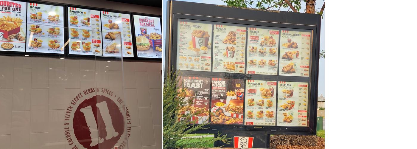 kfc Menu