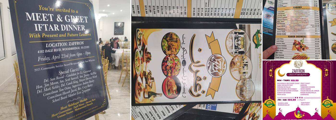 Zaffron Menu
