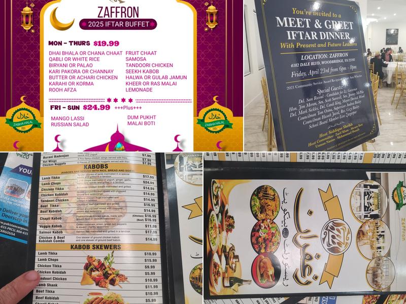 Zaffron Menu