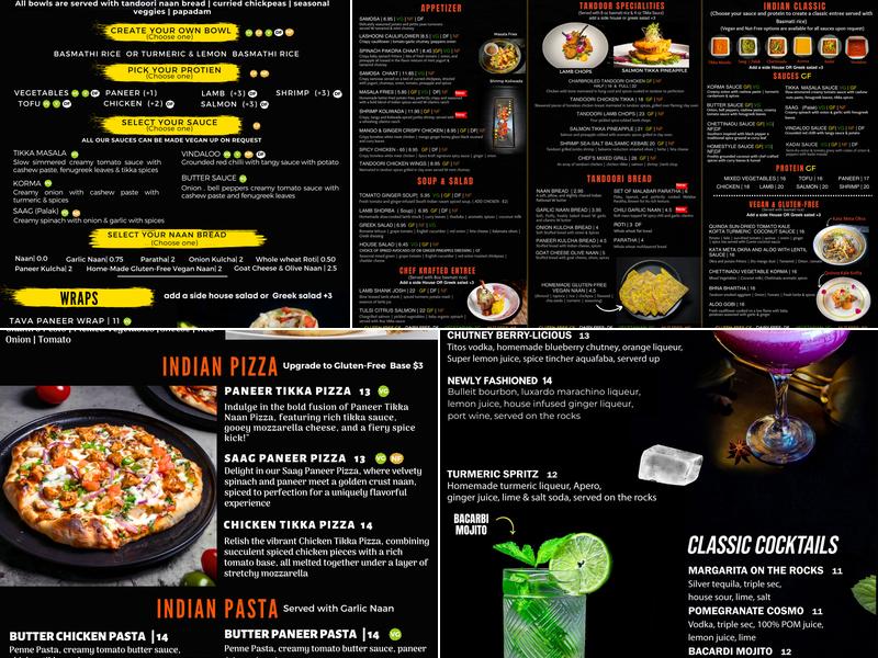 Spice Kraft Indian Bistro Menu