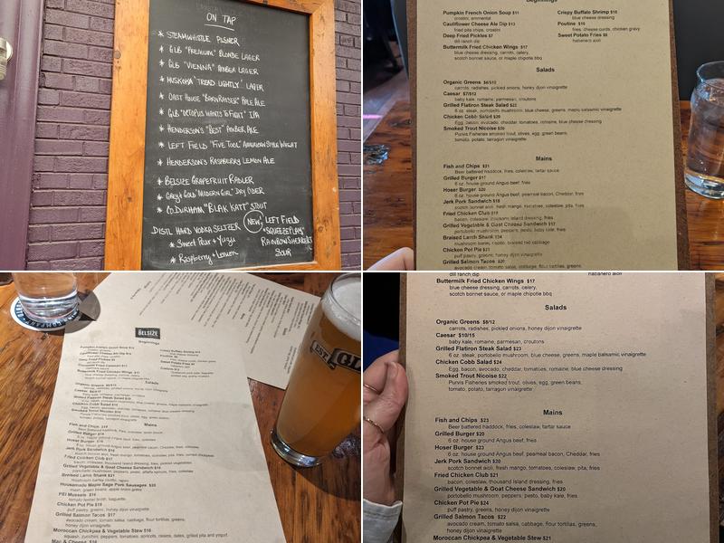 The Belsize Public House Menu