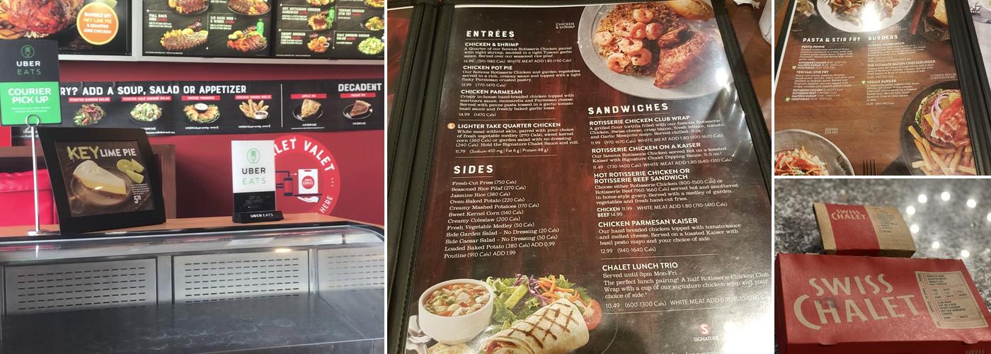 Swiss Chalet Menu