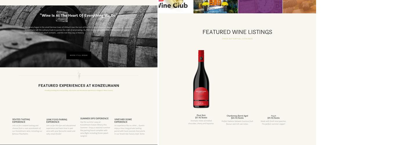 Konzelmann Estate Winery Menu