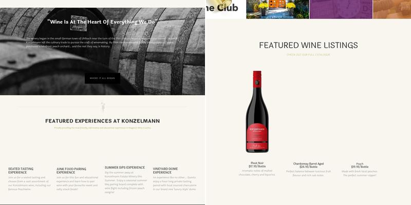 Konzelmann Estate Winery Menu