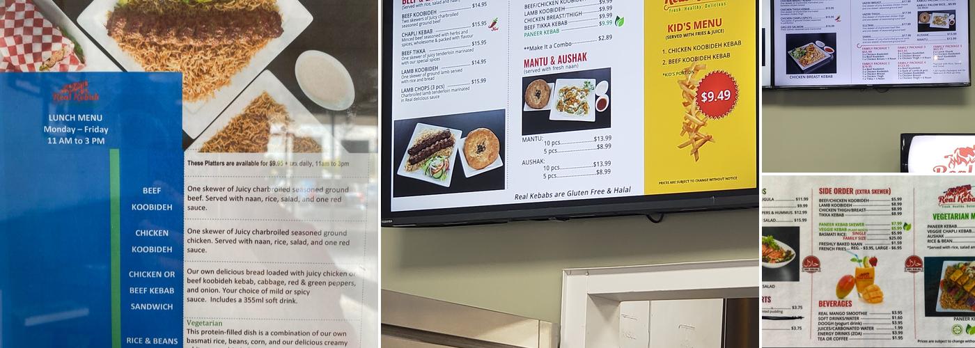 Real Kebab Menu