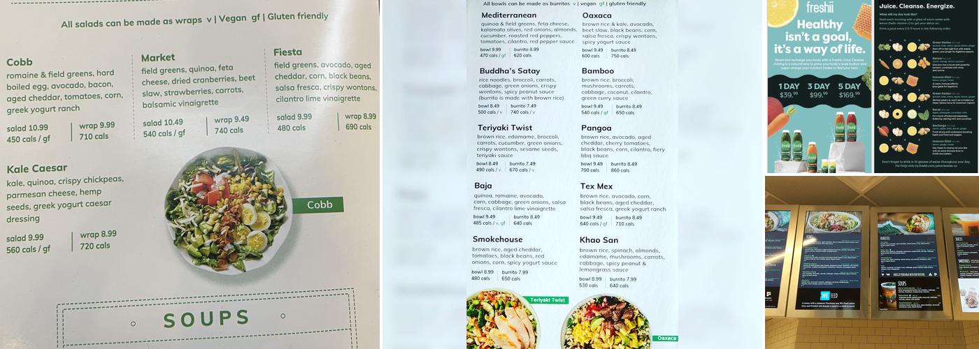 Freshii Menu