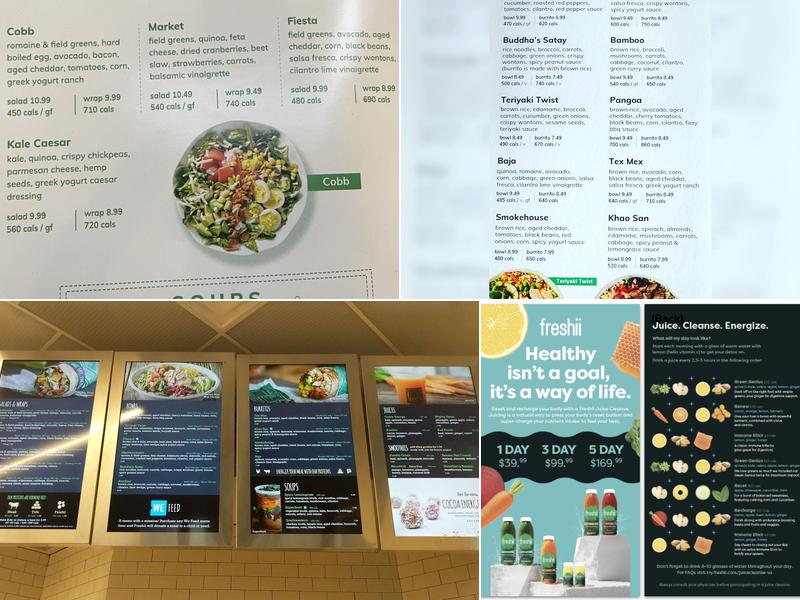 Freshii Menu