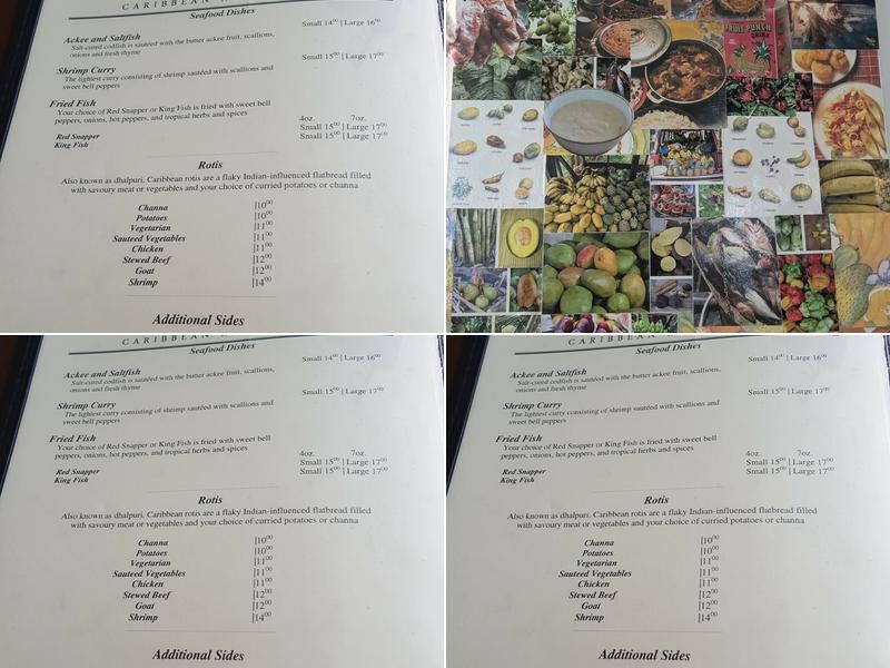 Simone's Caribbean Restaurant Menu
