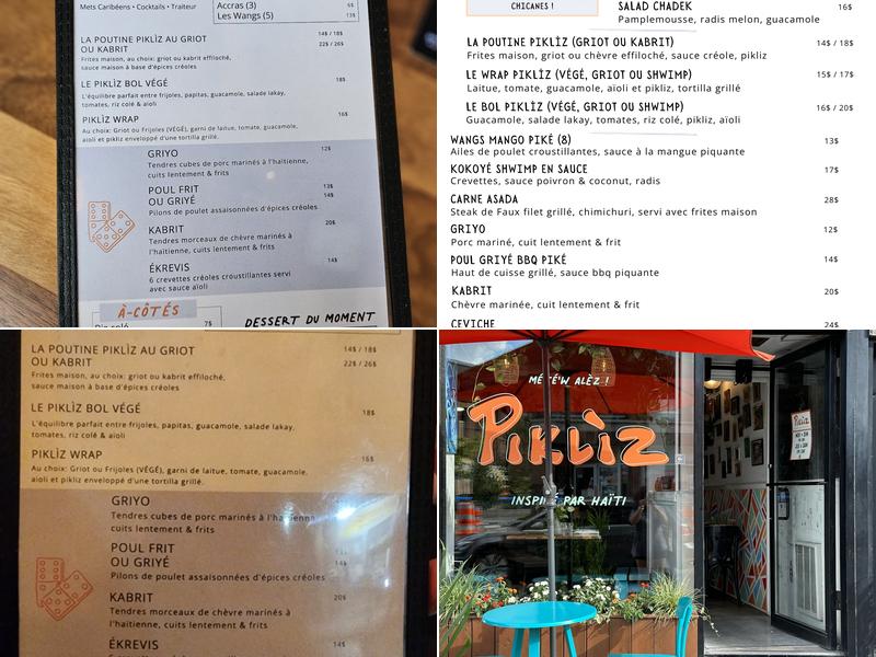 Piklìz Menu