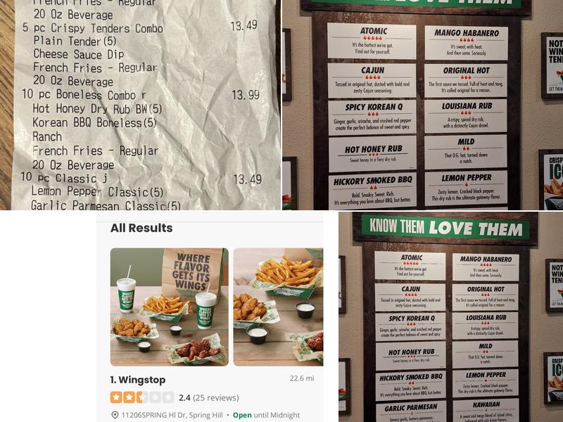Wingstop Menu