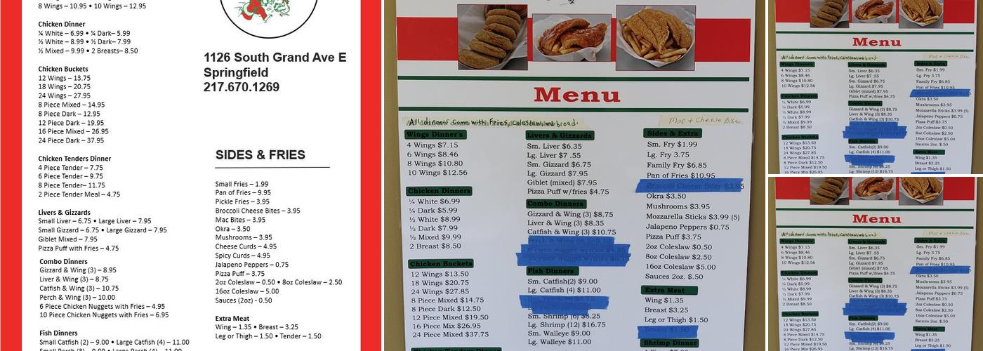 Harold's Chicken Shack Menu