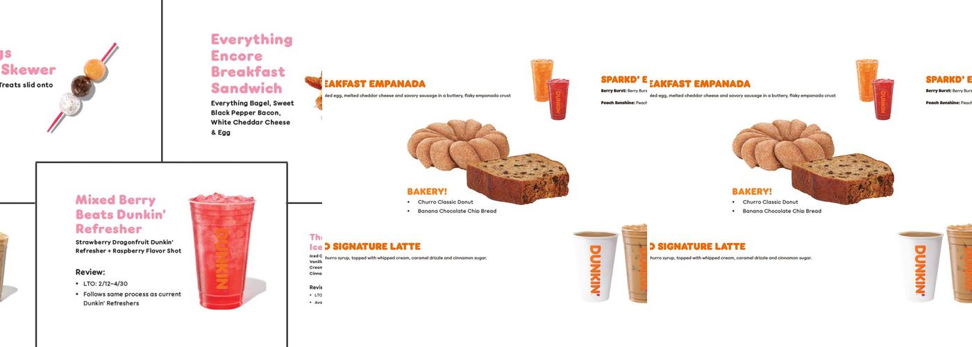 DUNKIN' Menu