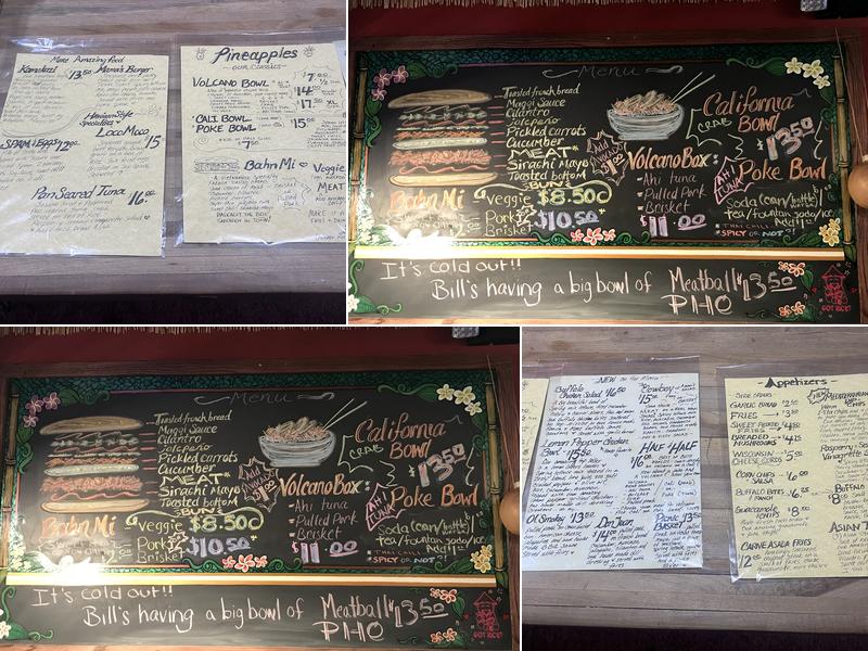 Pineapple's Menu