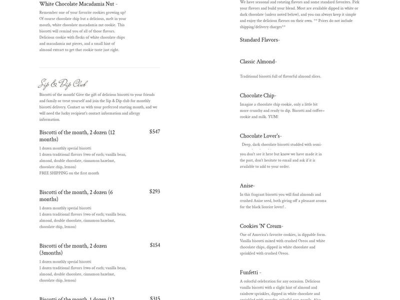 Justanibble Menu