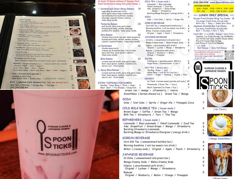 Spoonsticks Menu