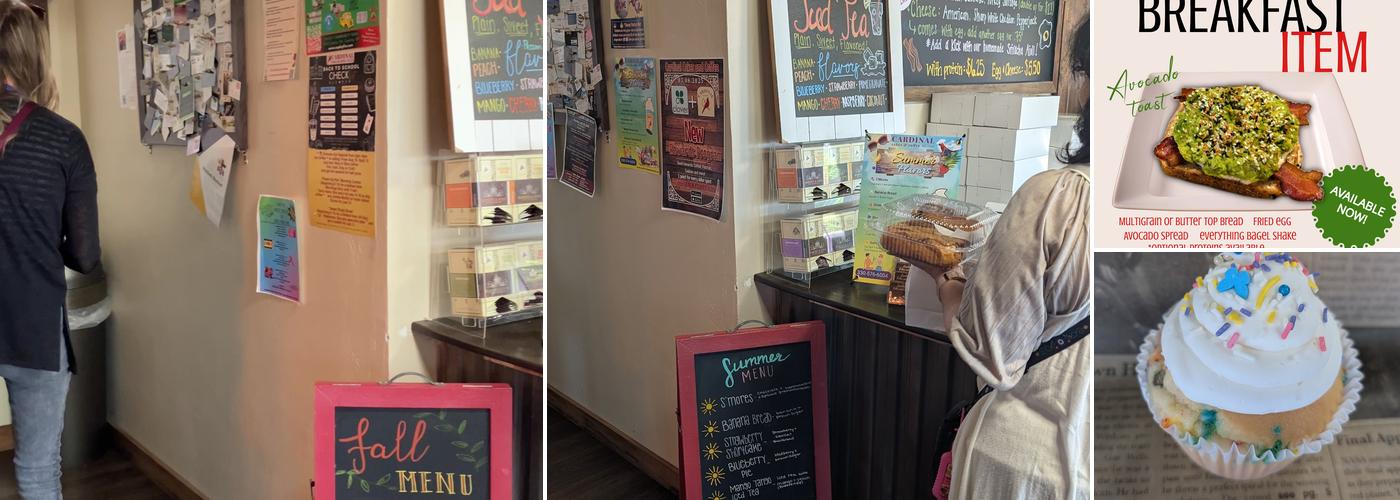 Cardinal Cakes and Coffee Menu