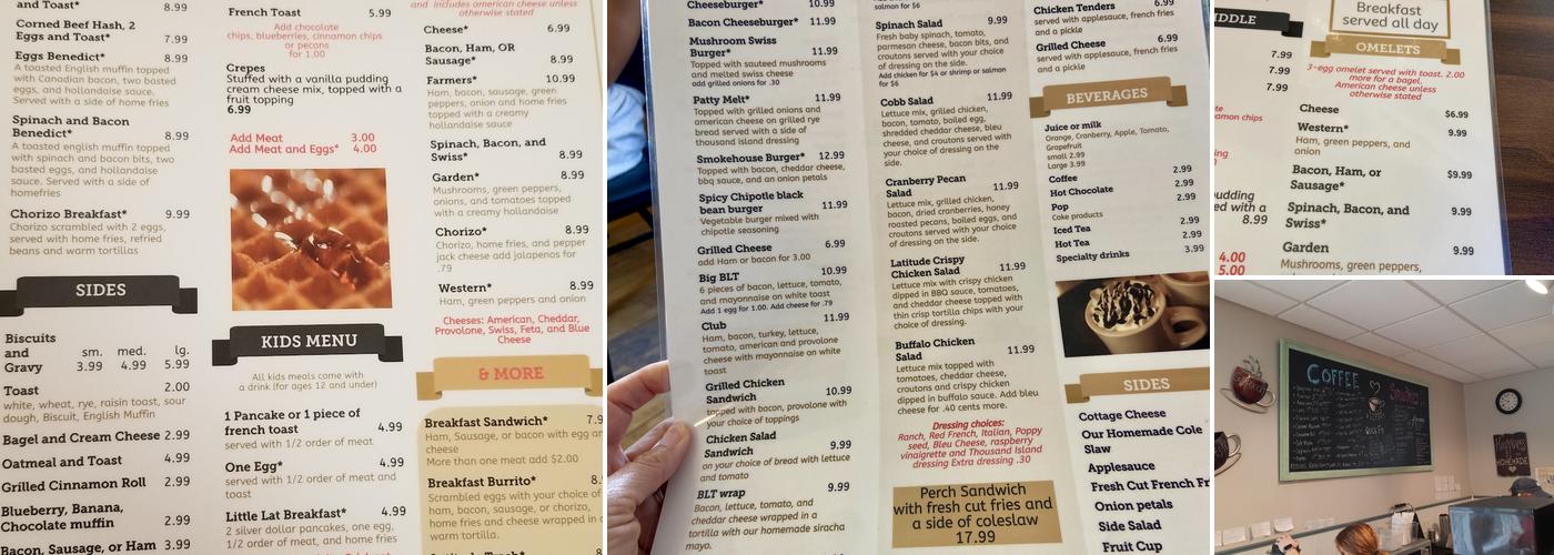 Latitude cafe - Marblehead, OH Menu