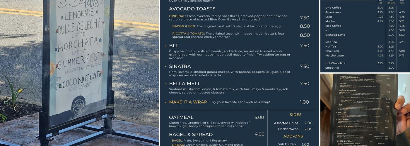 The Madison Place Menu