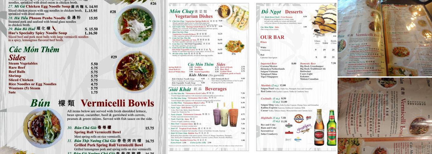 Saigon Pearl Menu