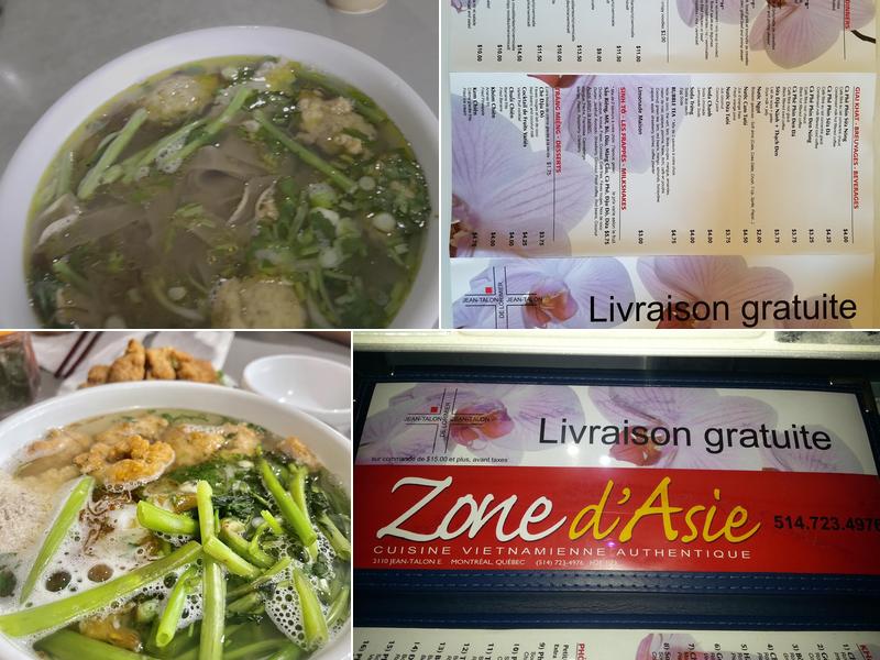 Zone d'Asie Menu