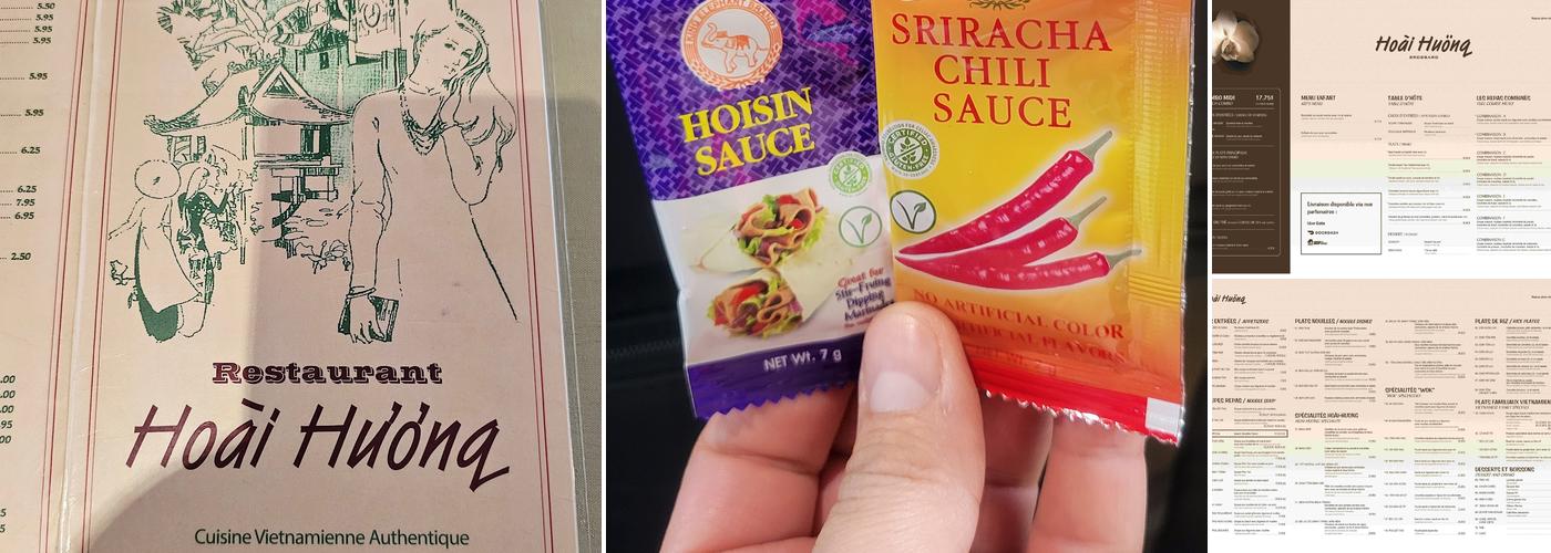 Restaurant Hoai Huong Menu