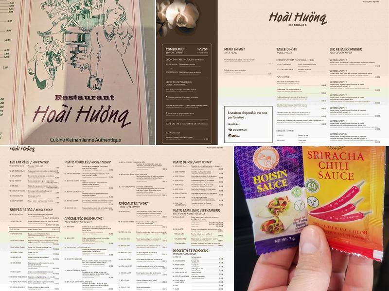 Restaurant Hoai Huong Menu