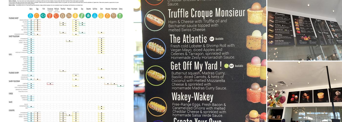 FoliePop’s Menu