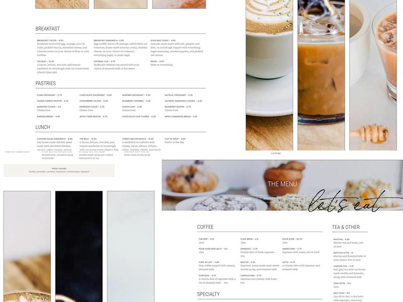 Grounded Coffee Menu