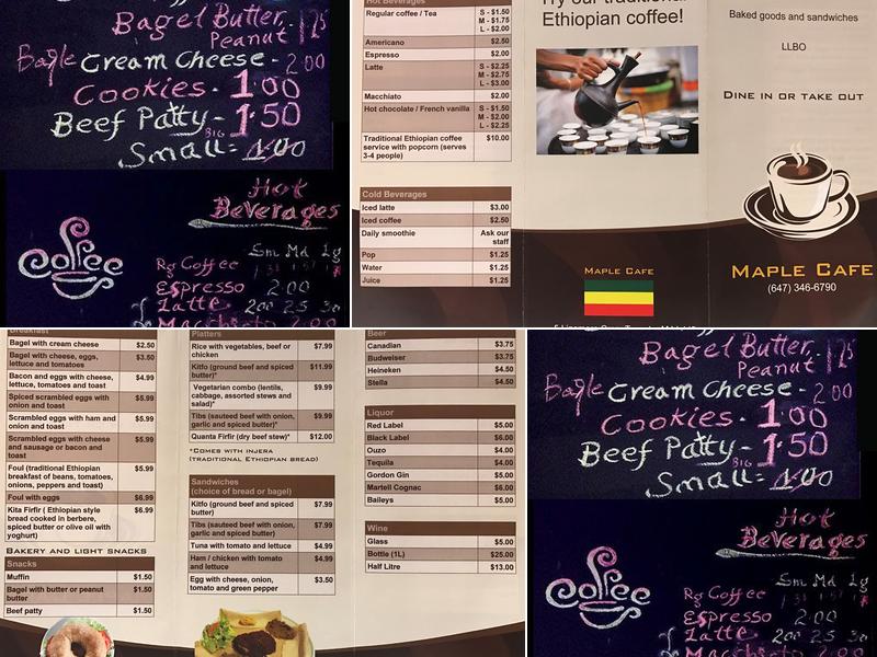 Maple Cafe Menu