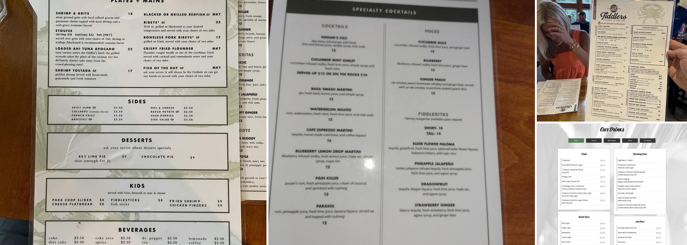 Fiddlers Menu