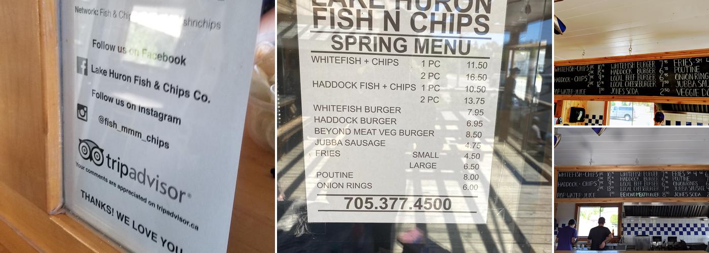 Lake Huron Fish & Chips Menu