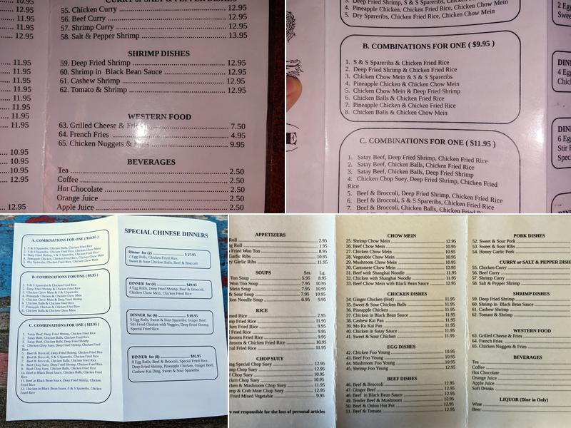 Peking Cafe Menu