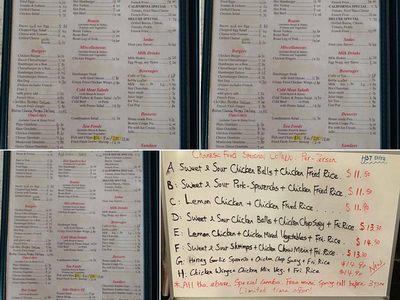 Three Aces Restaurant Menu