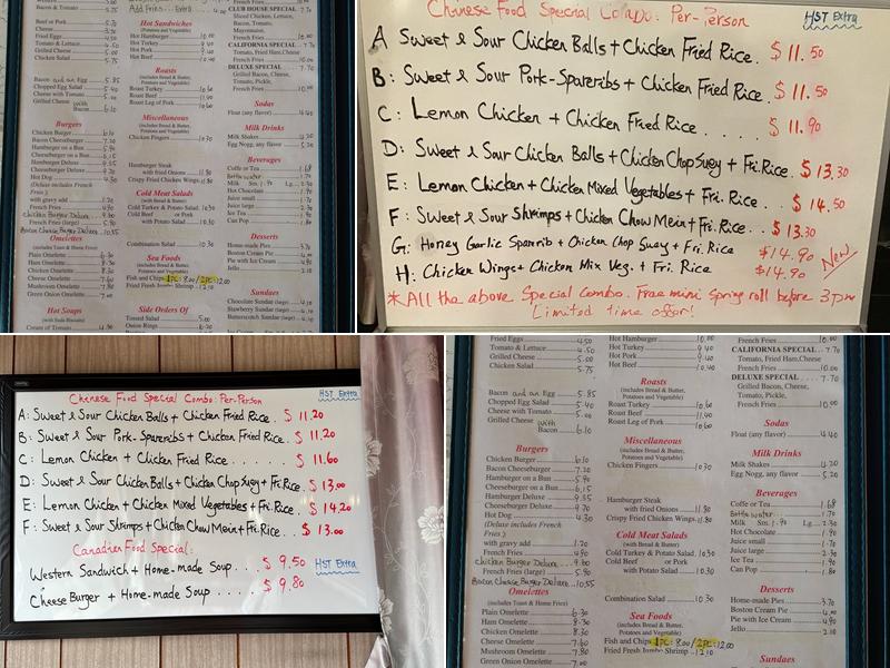 Three Aces Restaurant Menu