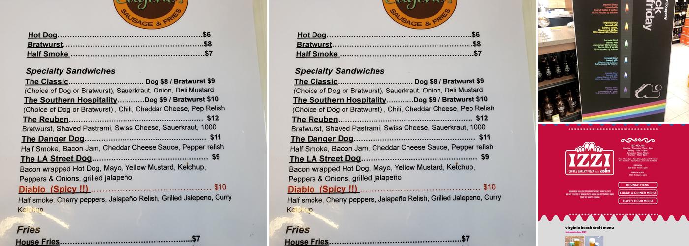 Aslin Beer Company - Herndon Menu