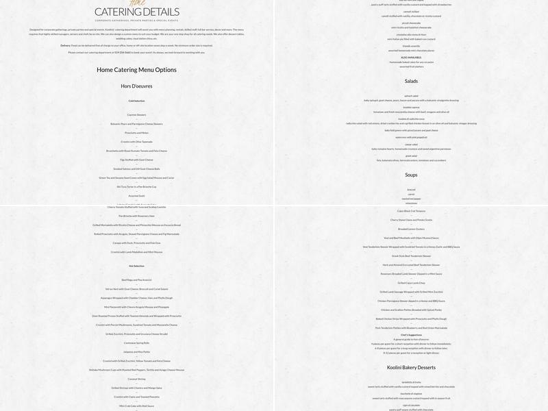 Koolini's Italian Eatery Menu