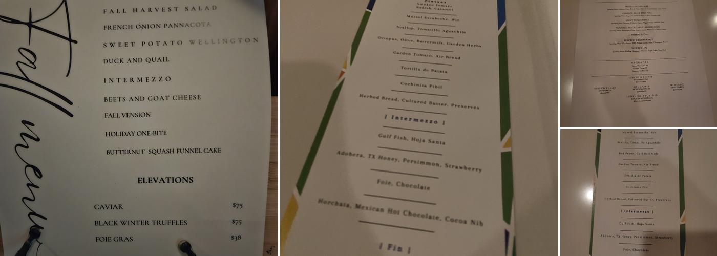 Degust Menu