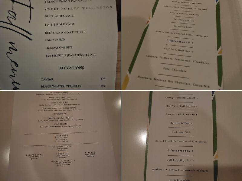 Degust Menu