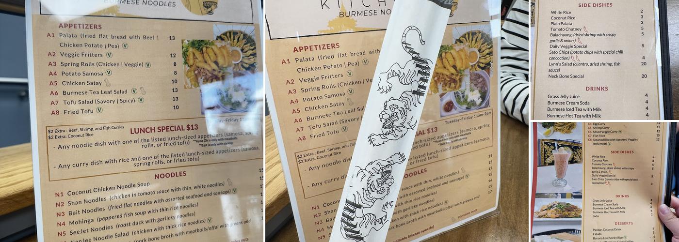 Amayar Kitchen Menu