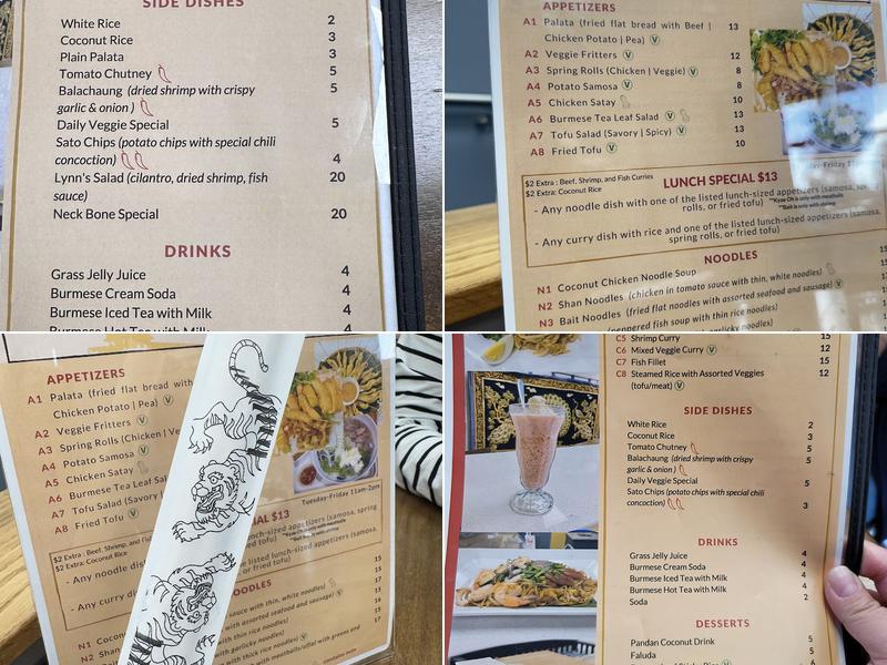 Amayar Kitchen Menu