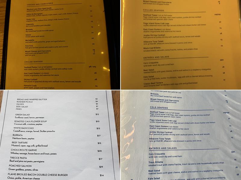 Paris Paris Menu