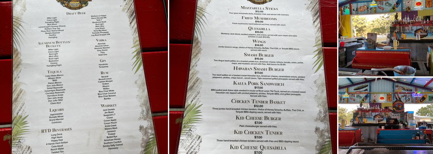 Rock Island Grill and Tiki Bar Menu