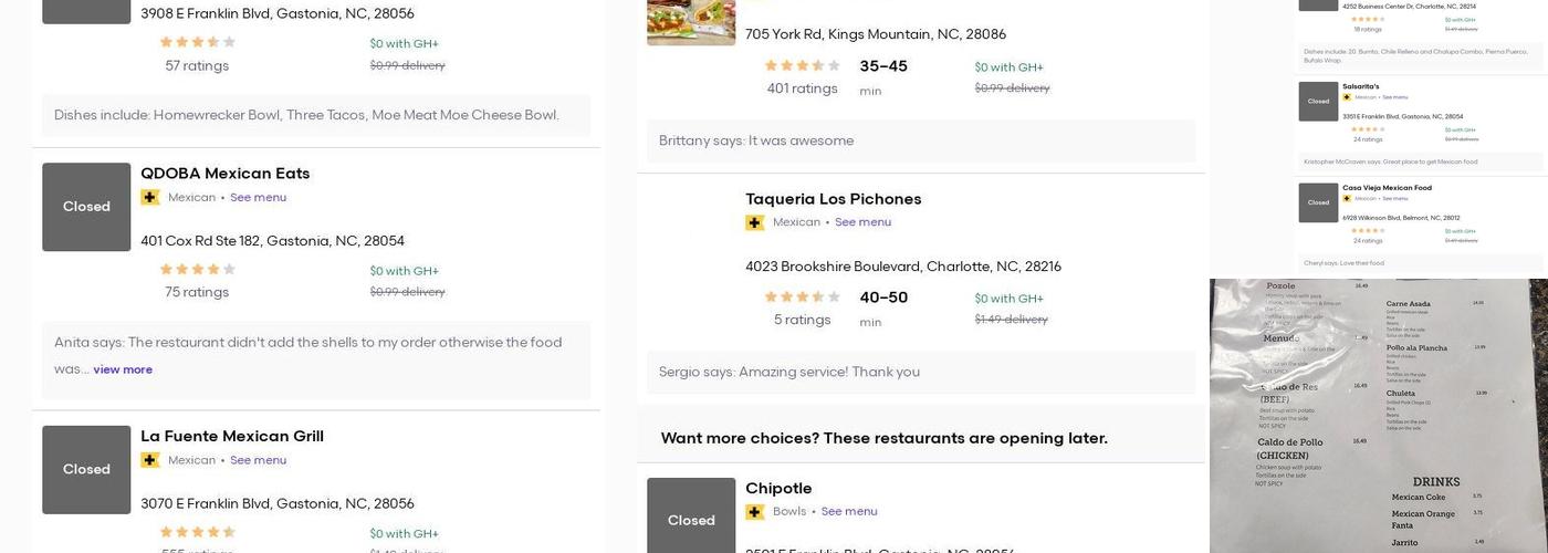 Villa Mexican Grill Menu