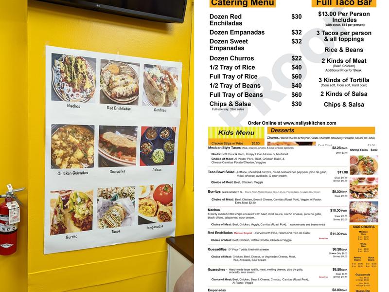 Nally’s Kitchen Menu